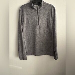 Rhone Mens Pullover Sweater Medium 1/4 Zip Gray